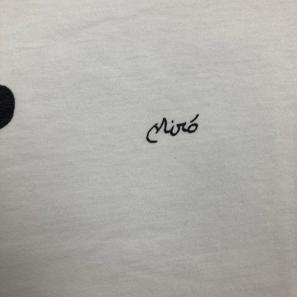 Vintage Joan Miro Shirt Mens L White 1997 Little Girl With Red Balloon Art 90s - Picture 5 of 13